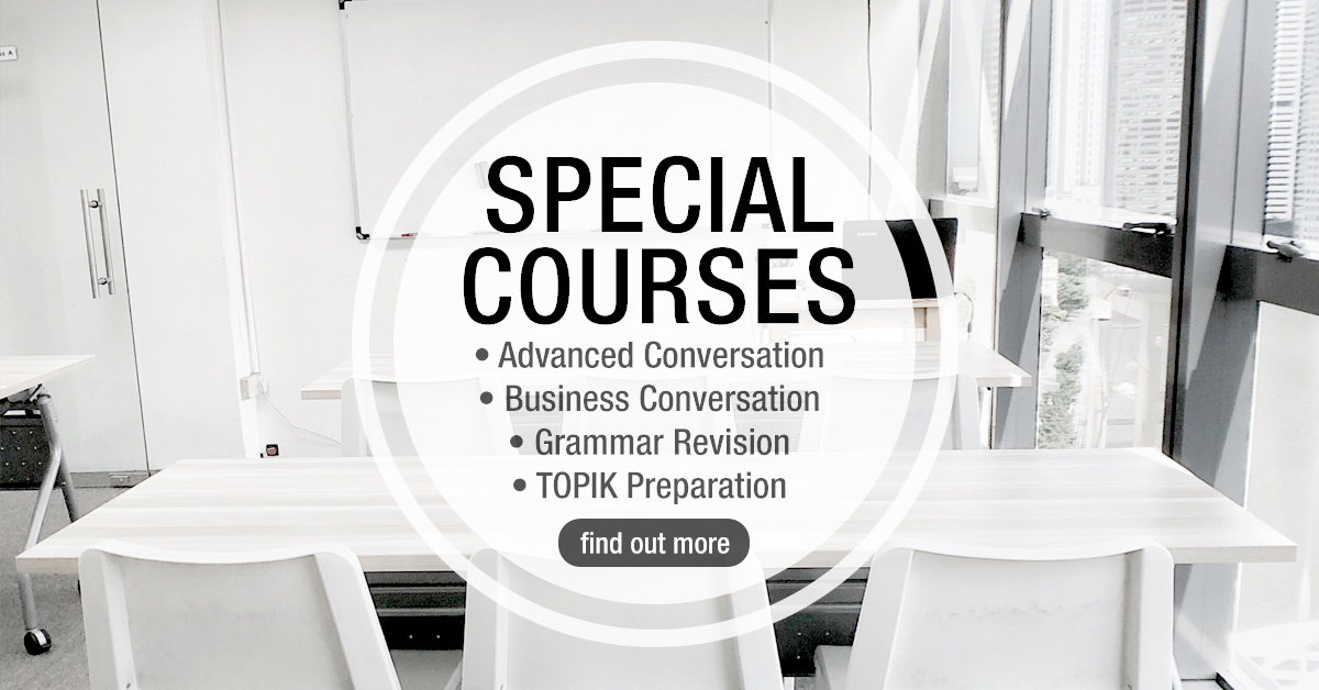 Special Courses - Intensive, Grammar Revision, Advanced Conversation, TOPIK Preparation Course