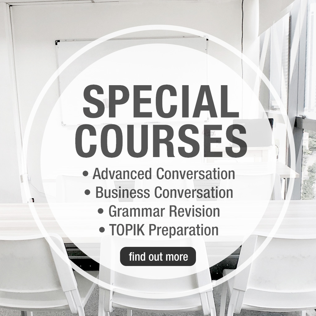 Special Courses - Intensive, Grammar Revision, Advanced Conversation, TOPIK Preparation Course